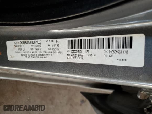 ✅ 2012 Dodge Avenger SE • VIN: 1C3CDZAB1CN111576 • Lot: 79935394. Wystawiony na Copart z przebiegiem 174 367 mil. Bezpłatny archiwum sprzedaży aukcyjnych z USA i szczegółowy raport historii pojazdu na DreamBid. Zdjęcie 12.