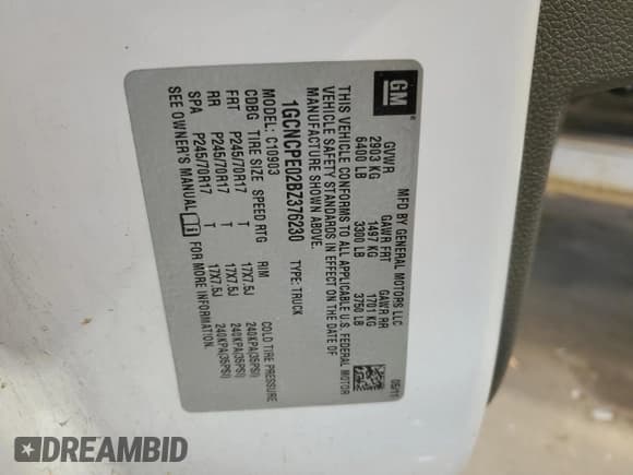 ✅ 2011 Chevrolet Silverado 1500 Work Truck • VIN: 1GCNCPE02BZ376230 • Lot: 50172265. Listed on Copart with 256,042 mi. Free auction sales archive from the USA and detailed vehicle history report at DreamBid. Image 14.