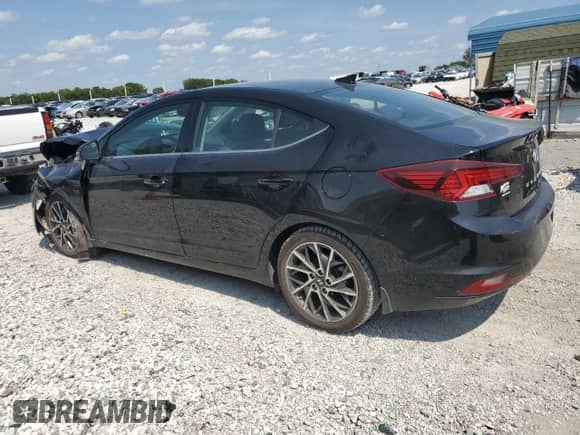 2019 Hyundai Elantra Limited with VIN 5NPD84LF2KH475625, listed as a Copart auction lot 71839745 with 93,235 mi miles and Salvage title. Bid and sale history available at DreamBid. Image 2.