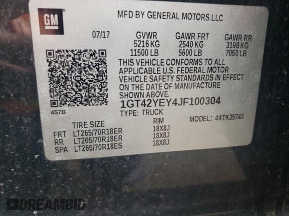 ✅ 2018 GMC Sierra 3500HD Denali • VIN: 1GT42YEY4JF100304 • Lot: 60341345. Wystawiony na Copart z przebiegiem Nie podano. Bezpłatny archiwum sprzedaży aukcyjnych z USA i szczegółowy raport historii pojazdu na DreamBid. Zdjęcie 12.