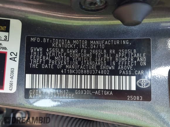 ✅ 2011 Toyota Avalon Limited • VIN: 4T1BK3DB8BU374802 • Lot: 43655728. Wystawiony na IAAI z przebiegiem 61 386 mil. Bezpłatny archiwum sprzedaży aukcyjnych z USA i szczegółowy raport historii pojazdu na DreamBid. Zdjęcie 9.