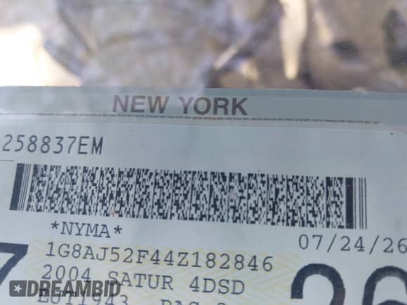 2004 Saturn ION ION 2 z VIN 1G8AJ52F44Z182846, wystawiony jako IAAI lot #42689006 z przebiegiem 98 282 mil mil oraz . Historia ofert i sprzedaży dostępna na DreamBid. Obrazek 12.