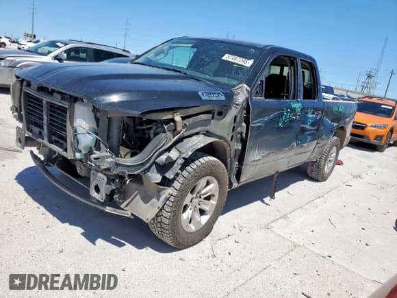 2020 Ram 1500 Laramie with VIN 1C6RREDT7LN306139, listed as a Copart auction lot 57487295 with 118,657 mi miles and Salvage title. Bid and sale history available at DreamBid. Image 1.