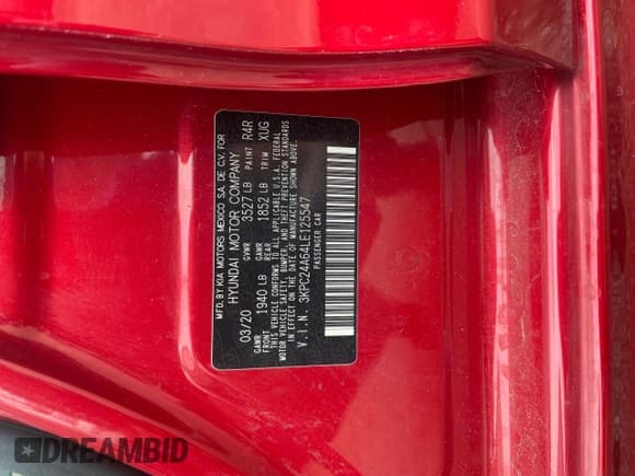 ✅ 2020 Hyundai Accent SE • VIN: 3KPC24A64LE125547 • Лот: 84518304. Опубликован ранее на Copart с пробегом 67 805 миль. Бесплатный доступ к архиву аукционных продаж из США и подробный отчёт об истории автомобиля на DreamBid. Изображение 10.