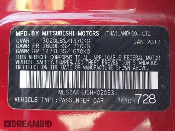 ✅ 2017 Mitsubishi Mirage SE • VIN: ML32A4HJ5HH020531 • Lot: 43246044. Wystawiony na IAAI z przebiegiem 45 607 mil. Bezpłatny archiwum sprzedaży aukcyjnych z USA i szczegółowy raport historii pojazdu na DreamBid. Zdjęcie 9.