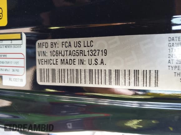 ✅ 2024 Jeep Gladiator Sport S • VIN: 1C6HJTAG5RL132719 • Лот: 42953304. Опубликован ранее на IAAI с пробегом 3 686 миль. Бесплатный доступ к архиву аукционных продаж из США и подробный отчёт об истории автомобиля на DreamBid. Изображение 9.