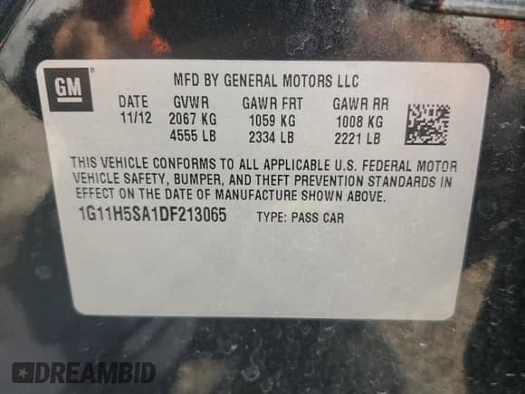 ✅ 2013 Chevrolet Malibu LTZ • VIN: 1G11H5SA1DF213065 • Lot: 60150174. Wystawiony na Copart z przebiegiem 105 495 mil mil. Skorzystaj z bezpłatnego archiwum sprzedaży aukcyjnych z USA i zobacz szczegółowy raport historii pojazdu na DreamBid. Zdjęcie 12.