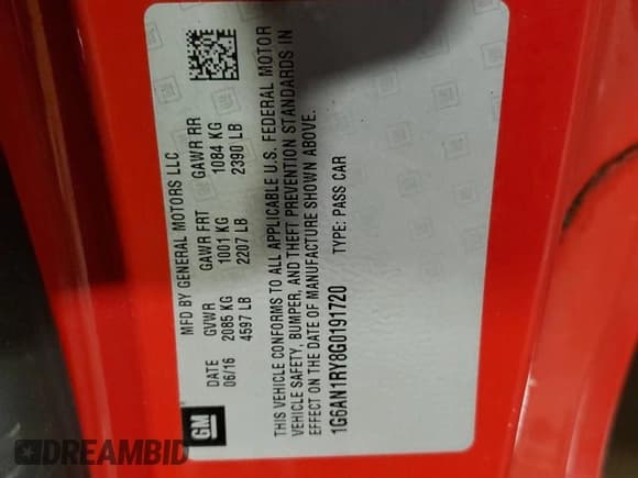 ✅ 2016 Cadillac ATS-V • VIN: 1G6AN1RY8G0191720 • Лот: 67764324. Опубликован ранее на Copart с пробегом 46 648 миль. Бесплатный доступ к архиву аукционных продаж из США и подробный отчёт об истории автомобиля на DreamBid. Изображение 12.