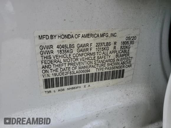✅ 2020 Acura ILX Premium • VIN: 19UDE2F83LA006094 • Lot: 83990145. Wystawiony na Copart z przebiegiem 69 010 mil. Bezpłatny archiwum sprzedaży aukcyjnych z USA i szczegółowy raport historii pojazdu na DreamBid. Zdjęcie 12.