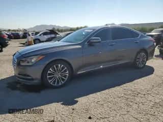 2016 Hyundai Genesis 3.8L with VIN KMHGN4JE6GU114018, listed as a Copart auction lot 75476954 with 115,344 mi miles and Salvage title. Bid and sale history available at DreamBid. Image 1.