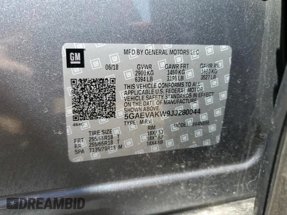 ✅ 2018 Buick Enclave Essence • VIN: 5GAEVAKW9JJ280044 • Lot: 55325274. Listed on Copart with 85,016 mi. Free auction sales archive from the USA and detailed vehicle history report at DreamBid. Image 12.