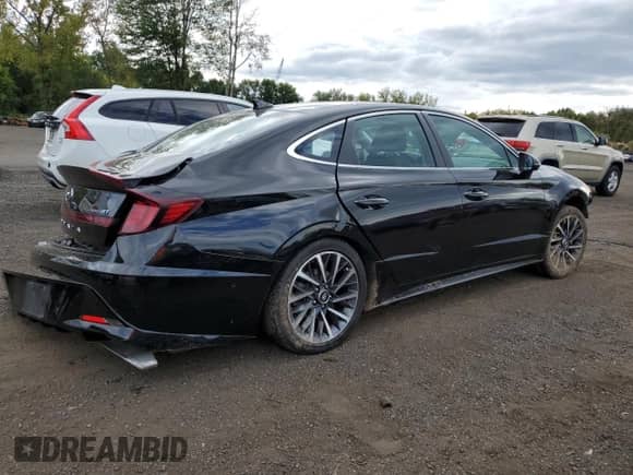 2022 Hyundai Sonata Limited with VIN KMHL34J29NA173590, listed as a Copart auction lot 81090925 with 38,404 mi miles and Salvage title. Bid and sale history available at DreamBid. Image 3.