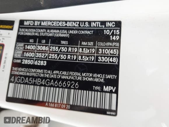 ✅ 2016 Mercedes-Benz GLE 350 • VIN: 4JGDA5HB4GA666926 • Lot: 43631328. Wystawiony na IAAI z przebiegiem 135 296 mil. Bezpłatny archiwum sprzedaży aukcyjnych z USA i szczegółowy raport historii pojazdu na DreamBid. Zdjęcie 9.