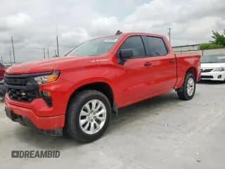 ✅ 2024 Chevrolet Silverado 1500 Custom • VIN: 1GCPABEK8RZ251438 • Лот: 60356985. Опубликован ранее на Copart с пробегом 9 581 миль. Бесплатный доступ к архиву аукционных продаж из США и подробный отчёт об истории автомобиля на DreamBid. Изображение 1.