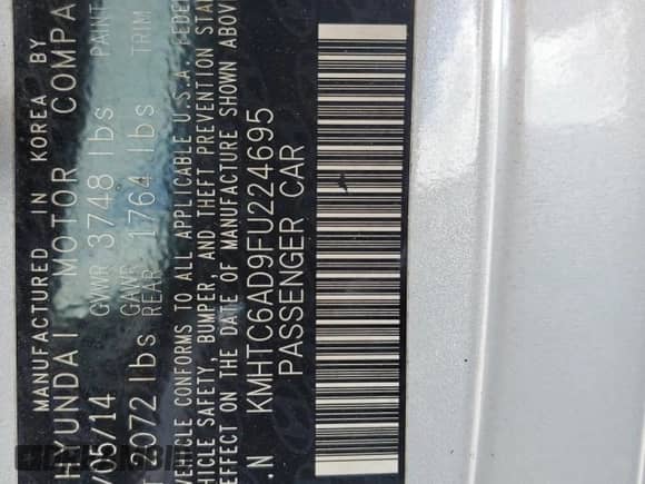 2015 Hyundai Veloster с VIN KMHTC6AD9FU224695, выставлен на аукционе Copart как лот 62411144 с пробегом 165 879 миль миль и Чистый • Clean title. История ставок и продаж доступна на DreamBid. Изображение 12.