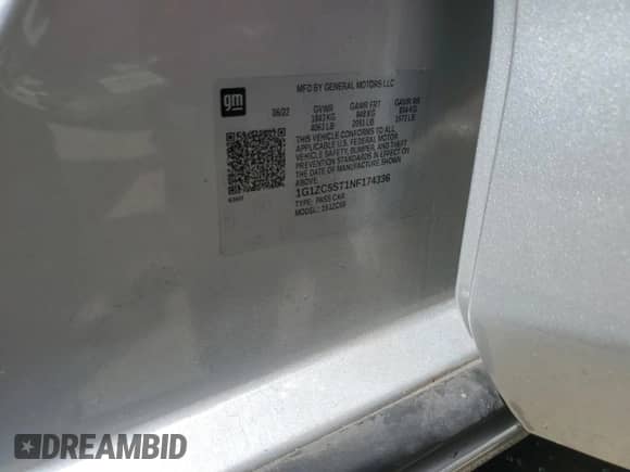 2022 Chevrolet Malibu LS z VIN 1G1ZC5ST1NF174336, wystawiony jako Copart lot #70398015 z przebiegiem 82 283 mil mil oraz Szkoda całkowita • Salvage title. Historia ofert i sprzedaży dostępna na DreamBid. Obrazek 13.