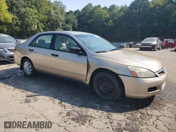 2007 Honda Accord VP with VIN 1HGCM56147A053899, listed as a Copart auction lot 71586375 with 373,605 mi miles and Salvage title. Bid and sale history available at DreamBid. Image 4.