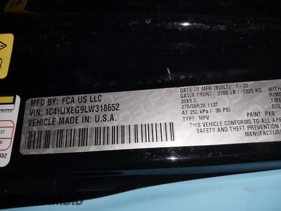 ✅ 2020 Jeep Wrangler Unlimited Sahara Altitude • VIN: 1C4HJXEG9LW318652 • Lot: 43623325. Listed on IAAI with 66,404 mi. Free auction sales archive from the USA and detailed vehicle history report at DreamBid. Image 9.