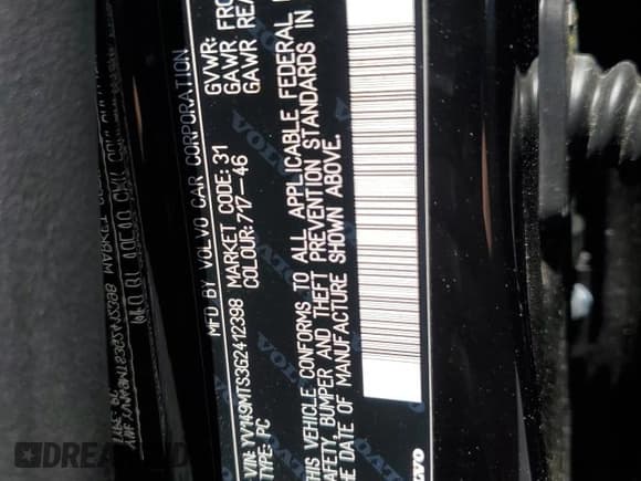 ✅ 2016 Volvo S60 T6 Drive-E R-Design Platinum • VIN: YV149MTS3G2412398 • Lot: 56324854. Wystawiony na Copart z przebiegiem 71 443 mil. Bezpłatny archiwum sprzedaży aukcyjnych z USA i szczegółowy raport historii pojazdu na DreamBid. Zdjęcie 12.