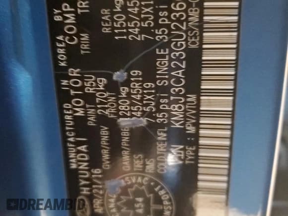 ✅ 2016 Hyundai Tucson Sport • VIN: KM8J3CA23GU236055 • Lot: 82750355. Wystawiony na Copart z przebiegiem 198 701 mil. Bezpłatny archiwum sprzedaży aukcyjnych z USA i szczegółowy raport historii pojazdu na DreamBid. Zdjęcie 13.