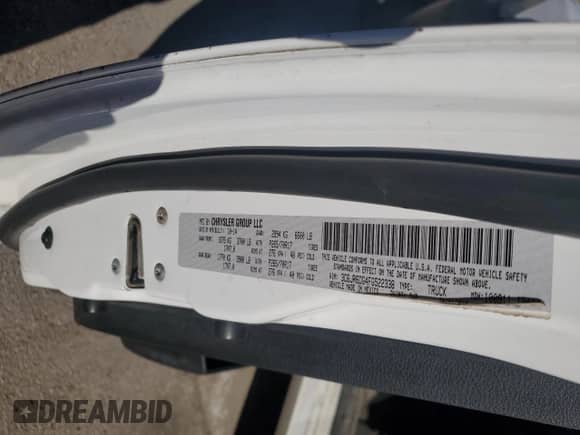 2015 Ram 1500 Tradesman with VIN 3C6JR6DG4FG522338, listed as a Copart auction lot 86081314 with 131,186 mi miles and Salvage title. Bid and sale history available at DreamBid. Image 12.