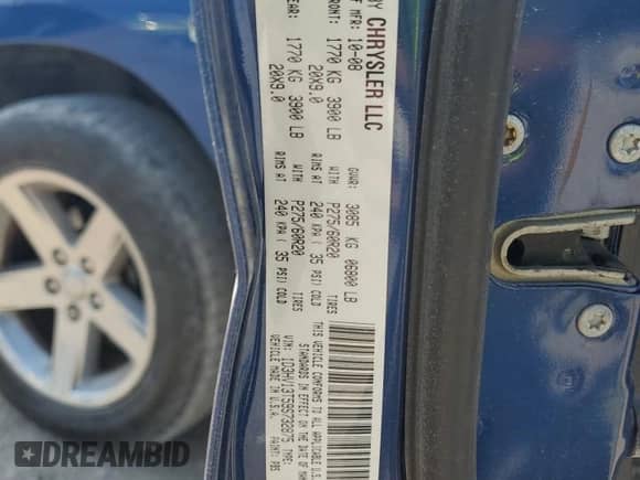 ✅ 2009 Dodge 1500 SLT • VIN: 1D3HV13T59S732875 • Lot: 68349925. Wystawiony na Copart z przebiegiem 241 663 mil. Bezpłatny archiwum sprzedaży aukcyjnych z USA i szczegółowy raport historii pojazdu na DreamBid. Zdjęcie 12.