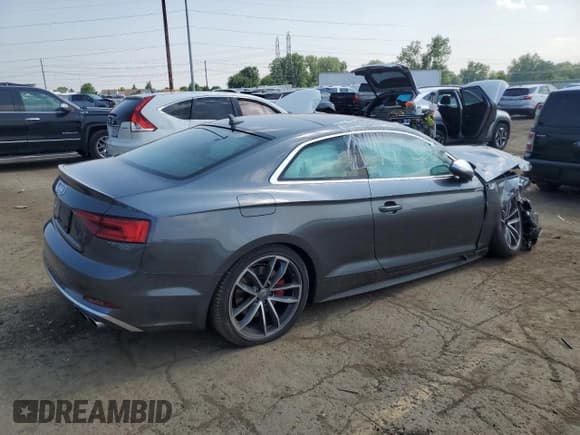 ✅ 2018 Audi S5 Prestige • VIN: WAUR4AF57JA002065 • Lot: 63664715. Listed on Copart with Not provided. Free auction sales archive from the USA and detailed vehicle history report at DreamBid. Image 3.