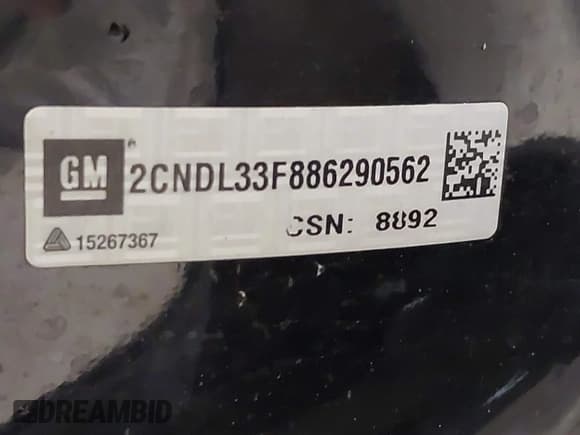 ✅ 2008 Chevrolet Equinox LT • VIN: 2CNDL33F886290562 • Лот: 42402841. Опубликован ранее на IAAI с пробегом 129 297 миль. Бесплатный доступ к архиву аукционных продаж из США и подробный отчёт об истории автомобиля на DreamBid. Изображение 9.