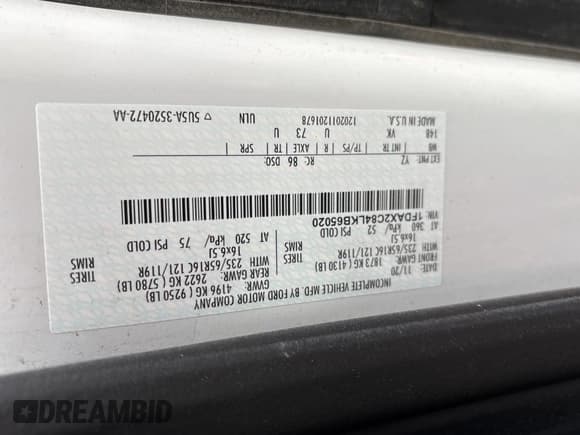 ✅ 2020 Ford Transit Passenger XL • VIN: 1FDAX2C84LKB65020 • Lot: 50907935. Wystawiony na Copart z przebiegiem 63 911 mil. Bezpłatny archiwum sprzedaży aukcyjnych z USA i szczegółowy raport historii pojazdu na DreamBid. Zdjęcie 10.