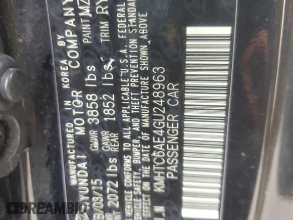 ✅ 2016 Hyundai Veloster Turbo • VIN: KMHTC6AE4GU248963 • Lot: 81581824. Listed on Copart with 173,791 mi. Free auction sales archive from the USA and detailed vehicle history report at DreamBid. Image 12.