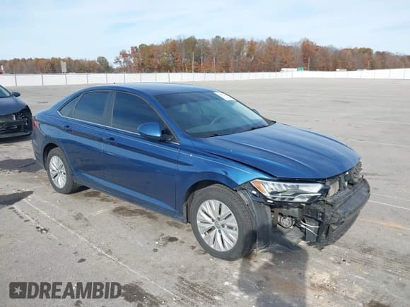 ✅ 2019 Volkswagen Jetta S • VIN: 3VWC57BU3KM089860 • Lot: 43661010. Listed on IAAI with 123,582 mi. Free auction sales archive from the USA and detailed vehicle history report at DreamBid. Image 1.