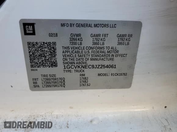 ✅ 2018 Chevrolet Silverado 1500 LS • VIN: 1GCVKNEC9JZ254061 • Лот: 72509804. Опубликован ранее на Copart с пробегом 223 093 миль. Бесплатный доступ к архиву аукционных продаж из США и подробный отчёт об истории автомобиля на DreamBid. Изображение 12.