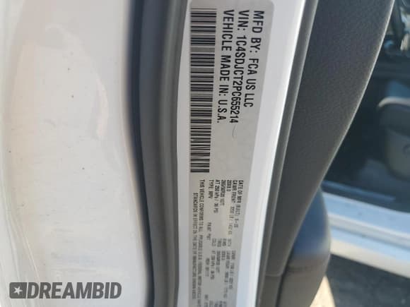 ✅ 2023 Dodge Durango R/T Plus • VIN: 1C4SDJCT2PC655214 • Lot: 85155495. Listed on Copart with 31,321 mi. Free auction sales archive from the USA and detailed vehicle history report at DreamBid. Image 13.