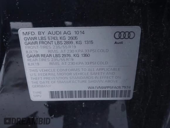 ✅ 2015 Audi Q5 Prestige • VIN: WA1VMAFP5FA057974 • Lot: 40917242. Wystawiony na IAAI z przebiegiem 100 696 mil. Bezpłatny archiwum sprzedaży aukcyjnych z USA i szczegółowy raport historii pojazdu na DreamBid. Zdjęcie 9.