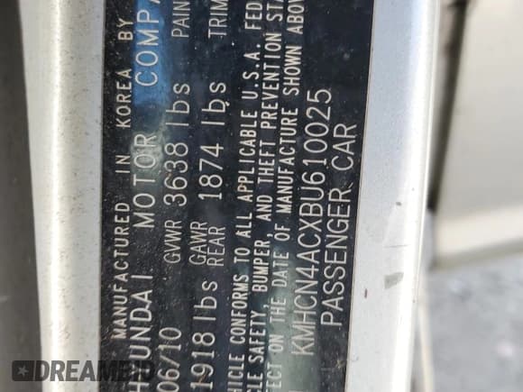 ✅ 2011 Hyundai Accent GLS • VIN: KMHCN4ACXBU610025 • Лот: 56657715. Опубликован ранее на Copart с пробегом 205 971 миль. Бесплатный доступ к архиву аукционных продаж из США и подробный отчёт об истории автомобиля на DreamBid. Изображение 13.