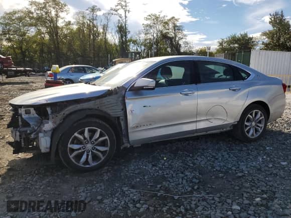 2017 Chevrolet Impala LT with VIN 1G1105S33HU192522, listed as a Copart auction lot 82408215 with 96,024 mi miles and Salvage title. Bid and sale history available at DreamBid. Image 1.