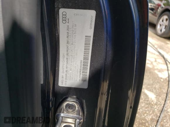 ✅ 2014 Audi RS 5 • VIN: WUAC6AFR0EA902059 • Lot: 53996134. Listed on Copart with 128,325 mi. Free auction sales archive from the USA and detailed vehicle history report at DreamBid. Image 13.