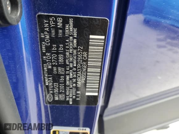 ✅ 2023 Hyundai Venue SEL • VIN: KMHRC8A37PU266572 • Lot: 41440285. Listed on Copart with 16,412 mi. Free auction sales archive from the USA and detailed vehicle history report at DreamBid. Image 16.