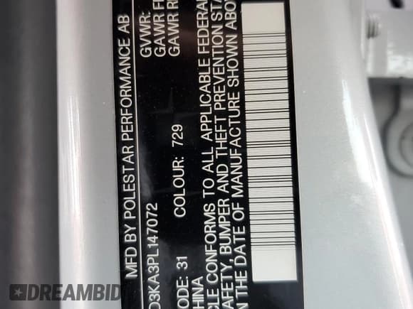 ✅ 2023 Polestar 2 • VIN: YSMED3KA3PL147072 • Lot: 69332714. Wystawiony na Copart z przebiegiem 45 897 mil. Bezpłatny archiwum sprzedaży aukcyjnych z USA i szczegółowy raport historii pojazdu na DreamBid. Zdjęcie 12.