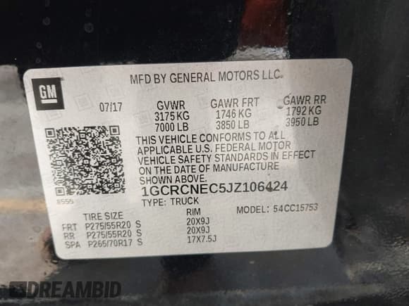 ✅ 2018 Chevrolet Silverado 1500 LS • VIN: 1GCRCNEC5JZ106424 • Лот: 42490290. Опубликован ранее на IAAI с пробегом 123 304 миль. Бесплатный доступ к архиву аукционных продаж из США и подробный отчёт об истории автомобиля на DreamBid. Изображение 9.