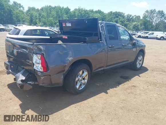 2019 Ram 1500 Tradesman with VIN 1C6RR7FT7KS541259, listed as a IAAI auction lot 42593901 with 90,476 mi miles and . Bid and sale history available at DreamBid. Image 4.