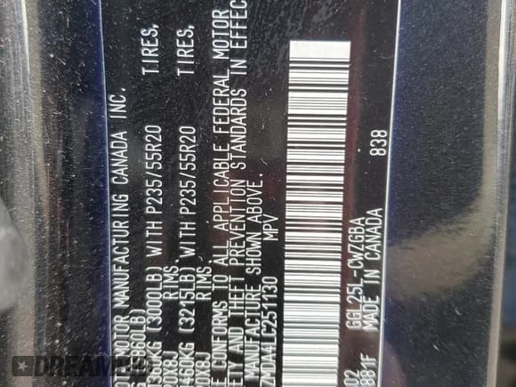 ✅ 2020 Lexus RX 350 • VIN: 2T2HZMDA4LC251130 • Lot: 69846005. Listed on Copart with 74,283 mi. Free auction sales archive from the USA and detailed vehicle history report at DreamBid. Image 12.