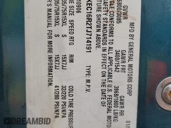 ✅ 1996 GMC Suburban • VIN: 1GKEC16R2TJ714191 • Лот: 74660264. Опубликован ранее на Copart с пробегом 186 801 миль. Бесплатный доступ к архиву аукционных продаж из США и подробный отчёт об истории автомобиля на DreamBid. Изображение 13.