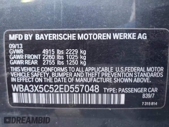 ✅ 2014 BMW 3 Series 328i Gran Turismo xDrive • VIN: WBA3X5C52ED557048 • Лот: 42010903. Опубликован ранее на IAAI с пробегом 179 391 миль. Бесплатный доступ к архиву аукционных продаж из США и подробный отчёт об истории автомобиля на DreamBid. Изображение 9.