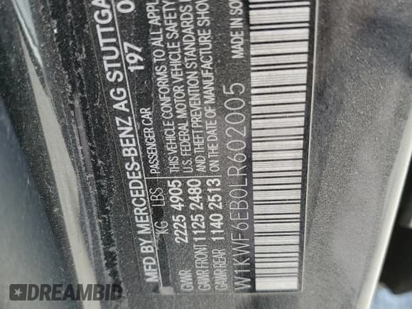 ✅ 2020 Mercedes-Benz C 43 AMG • VIN: W1KWF6EB0LR602005 • Lot: 80724905. Wystawiony na Copart z przebiegiem 23 173 mil. Bezpłatny archiwum sprzedaży aukcyjnych z USA i szczegółowy raport historii pojazdu na DreamBid. Zdjęcie 12.