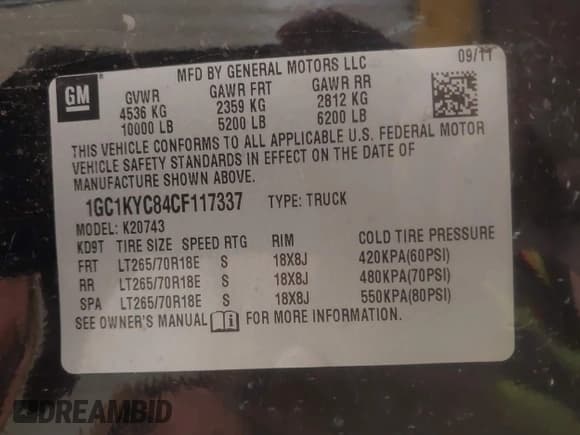✅ 2012 Chevrolet Silverado 2500HD LTZ • VIN: 1GC1KYC84CF117337 • Lot: 42709285. Listed on IAAI with 325,476 mi. Free auction sales archive from the USA and detailed vehicle history report at DreamBid. Image 9.