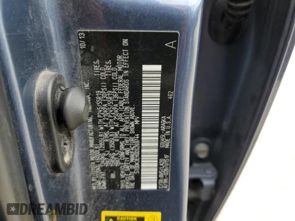 ✅ 2013 Toyota Highlander Limited • VIN: 5TDDK3EH0DS269744 • Lot: 57610445. Listed on Copart with 241,468 mi. Free auction sales archive from the USA and detailed vehicle history report at DreamBid. Image 13.