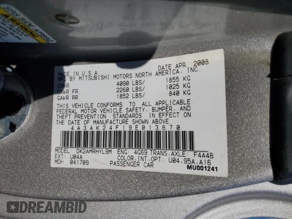 ✅ 2009 Mitsubishi Eclipse GS • VIN: 4A3AK24F19E013670 • Lot: 76370004. Wystawiony na Copart z przebiegiem 132 794 mil. Bezpłatny archiwum sprzedaży aukcyjnych z USA i szczegółowy raport historii pojazdu na DreamBid. Zdjęcie 12.