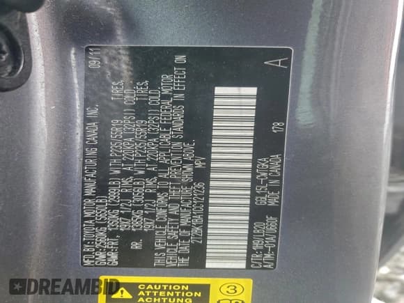 ✅ 2012 Lexus RX 350 • VIN: 2T2BK1BA1CC121236 • Лот: 94394335. Опубликован ранее на Copart с пробегом 99 239 миль. Бесплатный доступ к архиву аукционных продаж из США и подробный отчёт об истории автомобиля на DreamBid. Изображение 13.