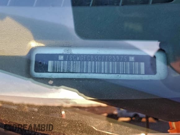 ✅ 2012 Chevrolet Express Cargo • VIN: 1GCWGFCB5C1123975 • Lot: 94299745. Listed on Copart with 120,082 mi. Free auction sales archive from the USA and detailed vehicle history report at DreamBid. Image 13.